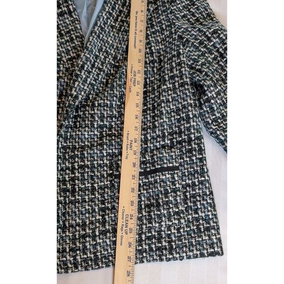 Worthington Blue, Black, White Tweed Lined Women's Blazer Coat - Size 20W - Picture 6 of 8